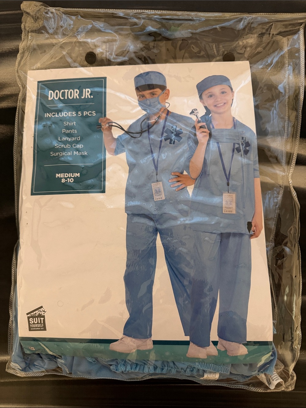 Kids Light Blue Surgeon Costume - 5 Piece Set